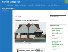 Tablet Screenshot of harwellvillagehall.co.uk